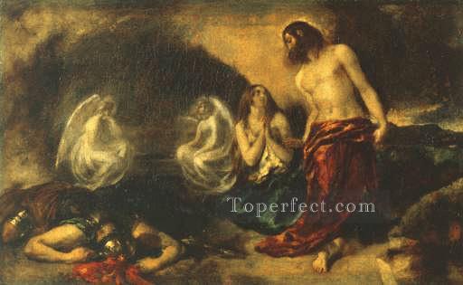 Christus erscheint Maria Magdalena nach der Auferstehung Menschlicher Körper William Etty Ölgemälde